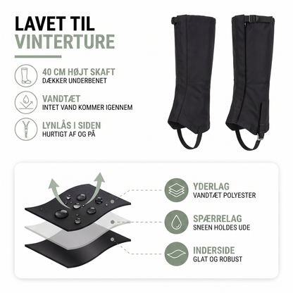 Gamacher til vandring med lynlås i detalje