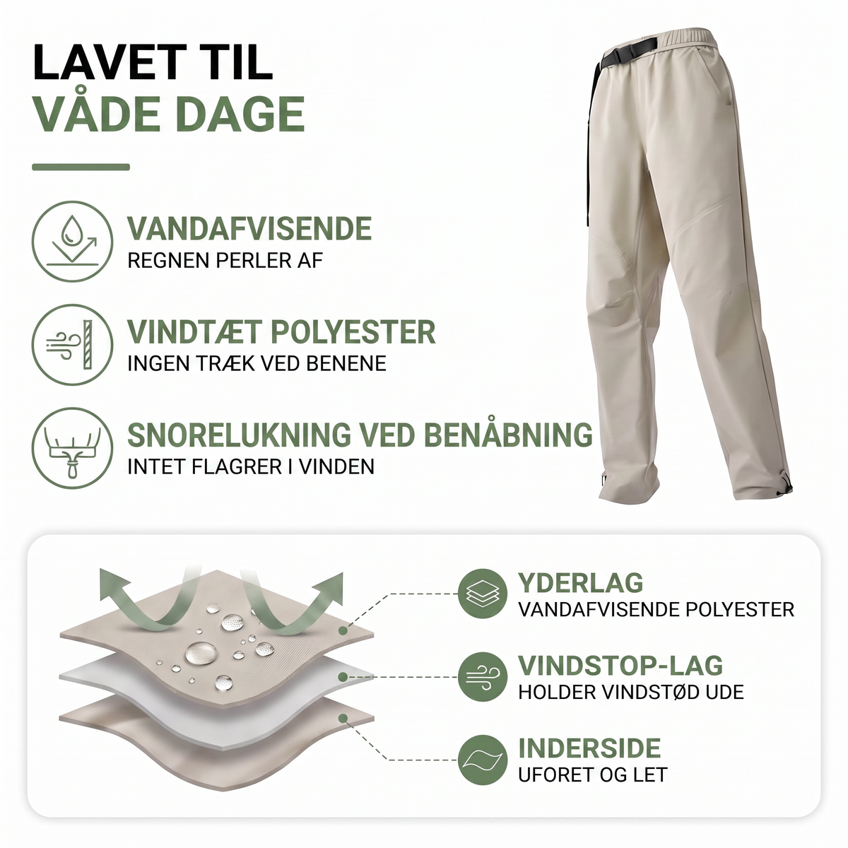 Vandrebukser dame i rosa set forfra
