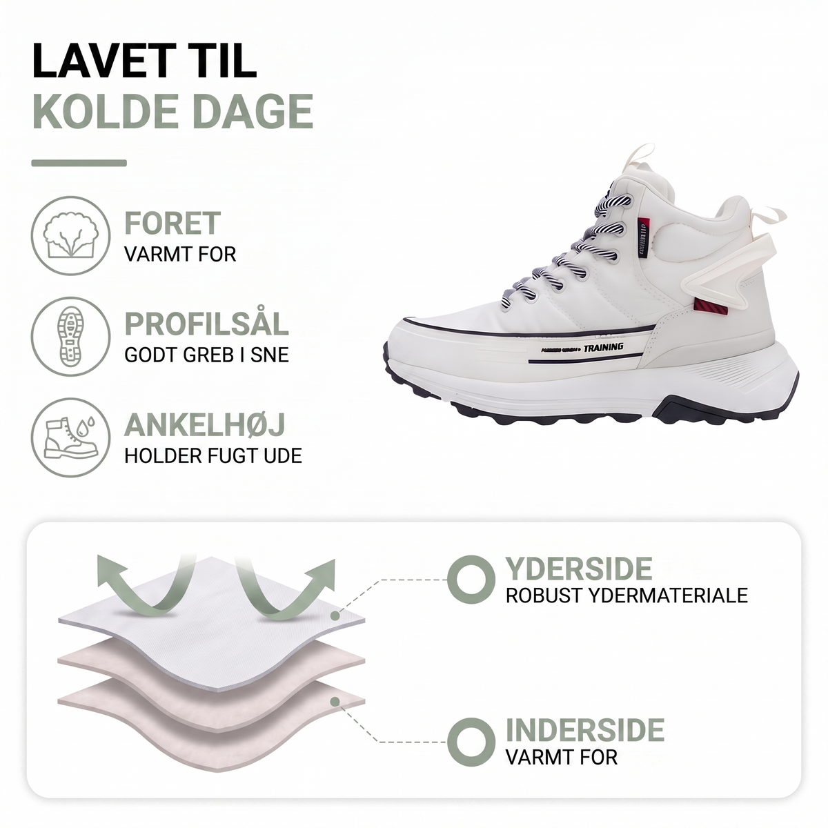 Vinterstøvler dame sort set bagfra