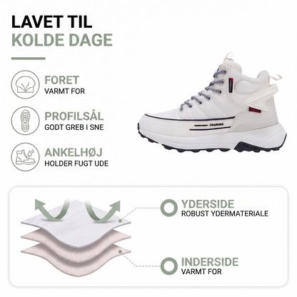Vinterstøvler dame sort set bagfra