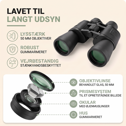 Kikkert 20x50 med bæresele