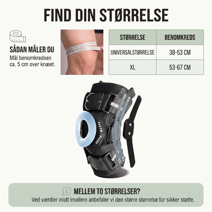 Knæbind – nærbillede af silikone-patellapude