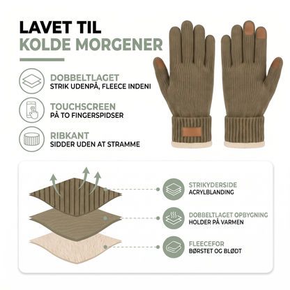 Vinterhandsker herre sort på model