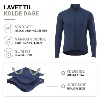Cykeljakke herre i rød set fra siden