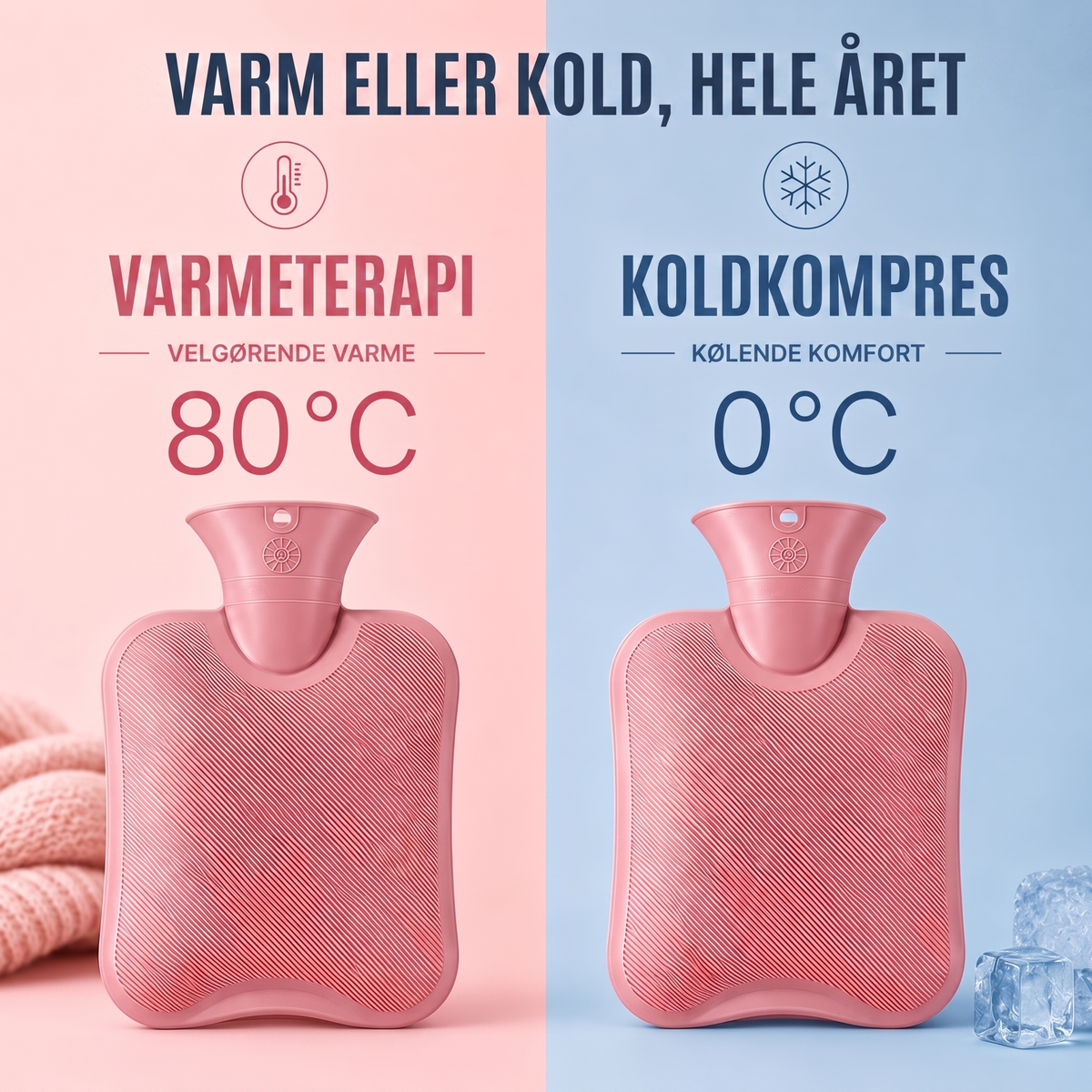 Varmedunk i orange på sofabord