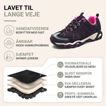 Vandresko dame i khaki set fra siden
