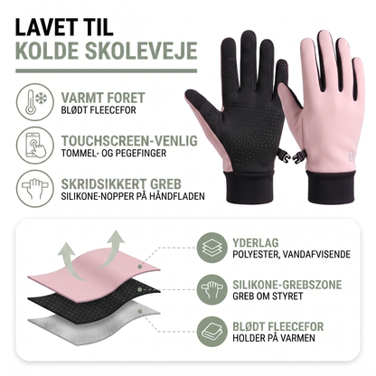Vinterhandsker børn i rosa