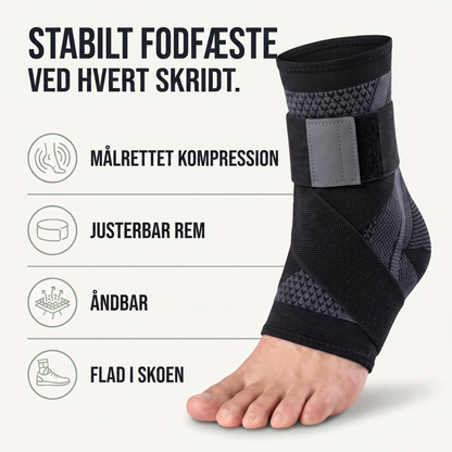 Ankelstøtte set fra siden på fod