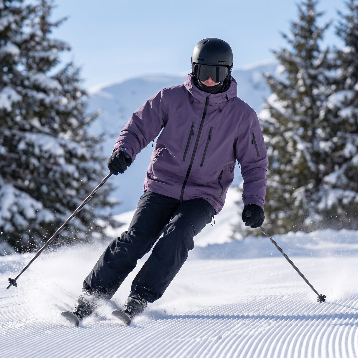 Vinterjakke Unisex – på ski ned ad pisten