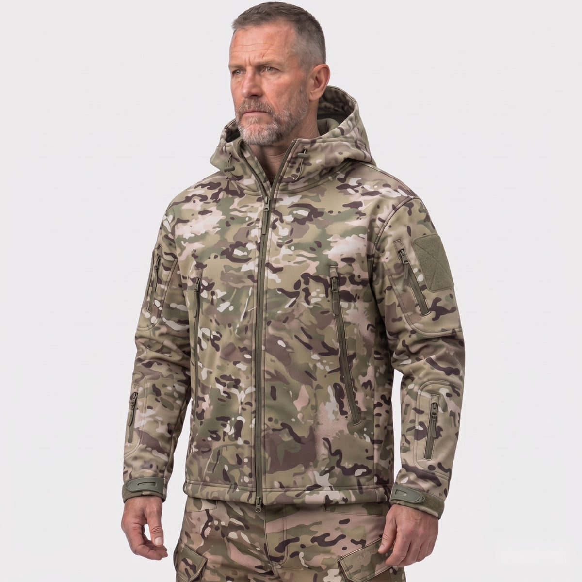 Camouflage Jakke Herre – Camouflage OCP, båret, set forfra