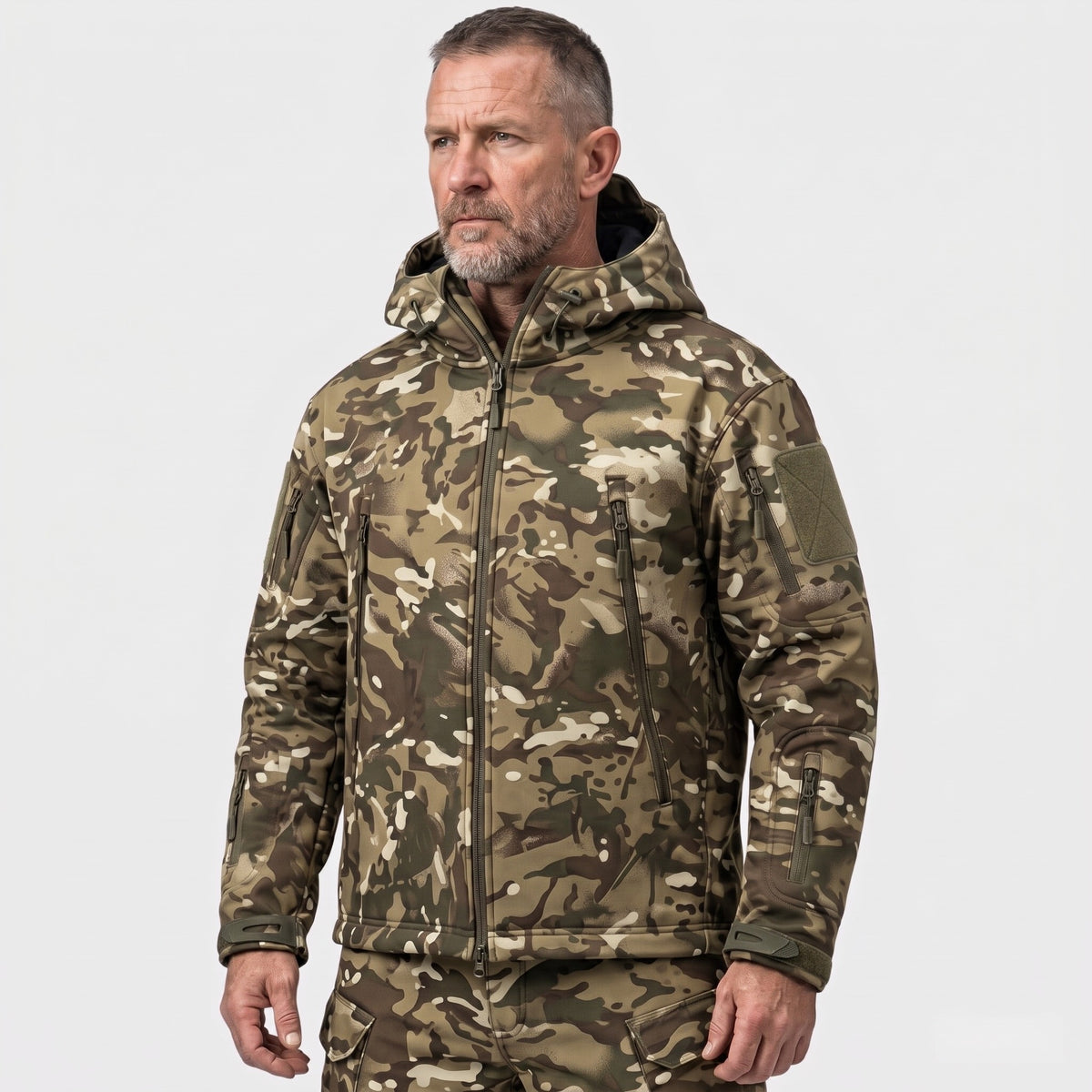 Camouflage Jakke Herre – Camouflage Grøn