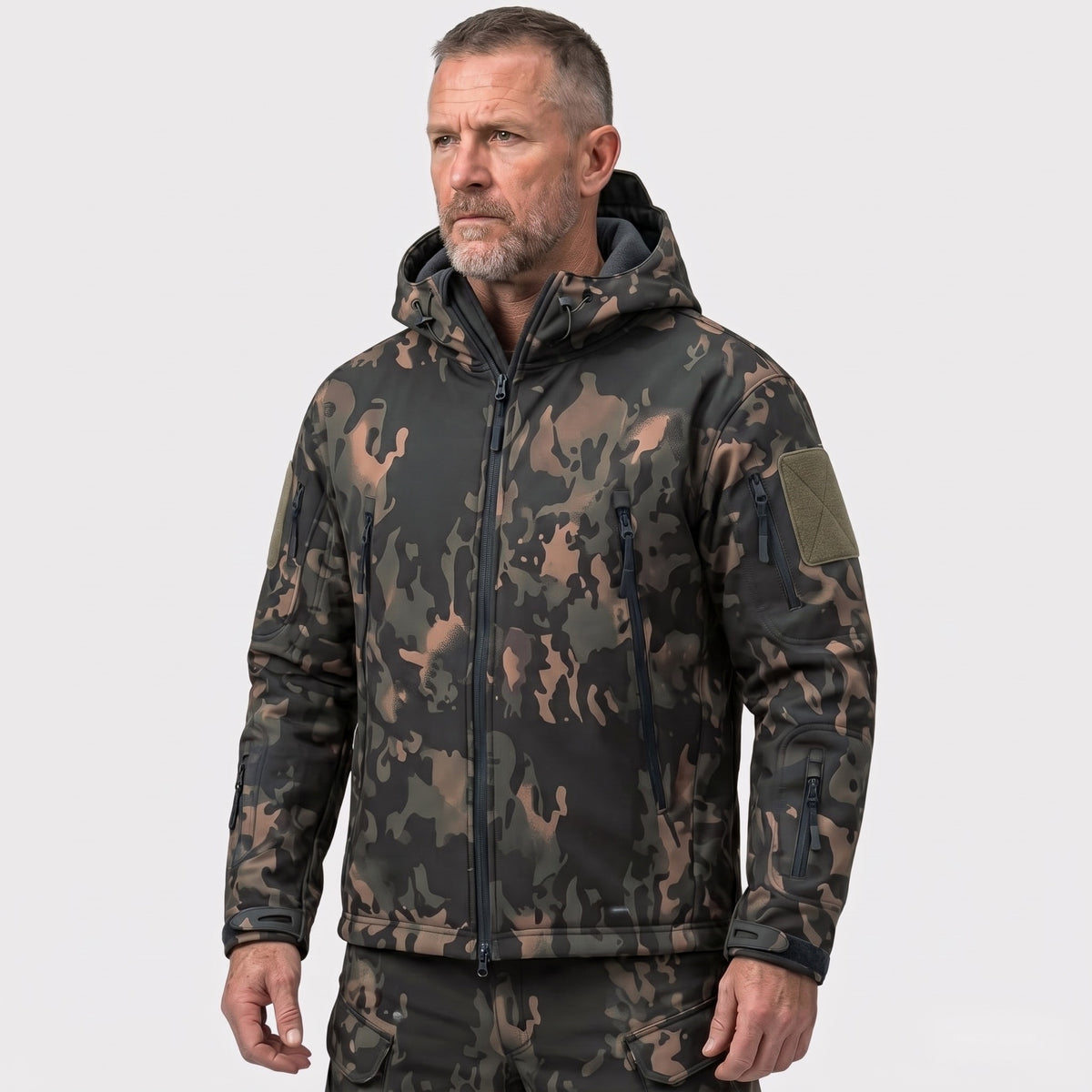 Camouflage Jakke Herre – Camouflage Sort