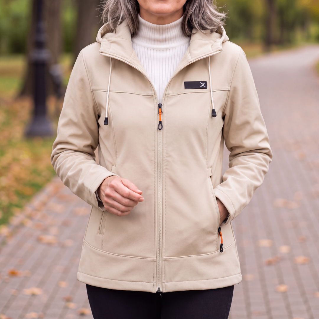 Overgangsjakke Dame - Oversized - Vandtæt & Vindtæt med Hætte